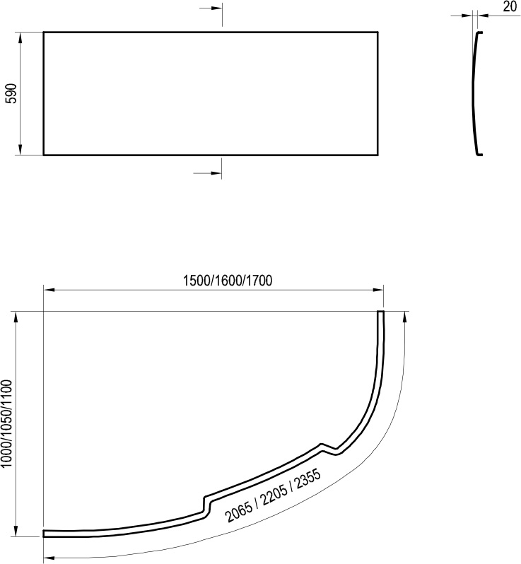 Передняя панель Asymmetric 170 L/P