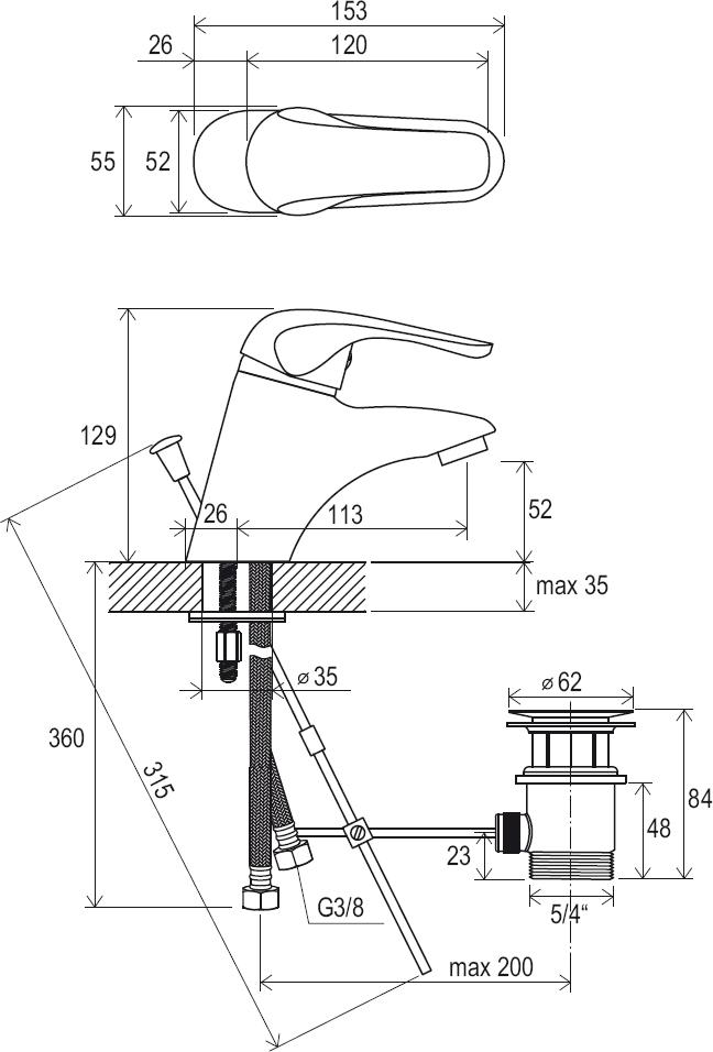 Rosa-RS 011.00 с донным клапаном