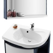 Зеркало M 780 Strip Onyx/белое с умывальником Rosa Comfort и тумбой под умывальник Rosa Comfort