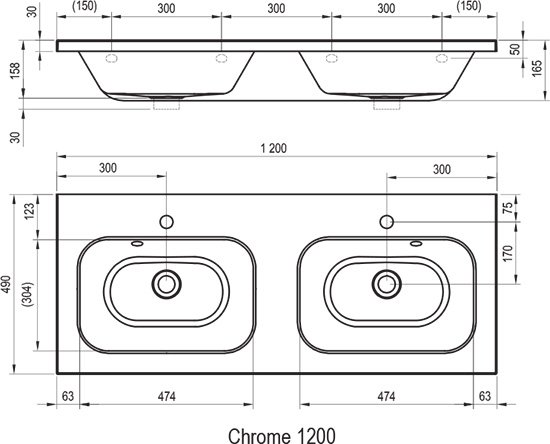 Chrome 1200 сдвоенный