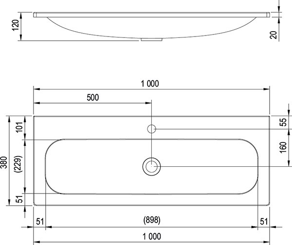 Умывальник Ring 1000
