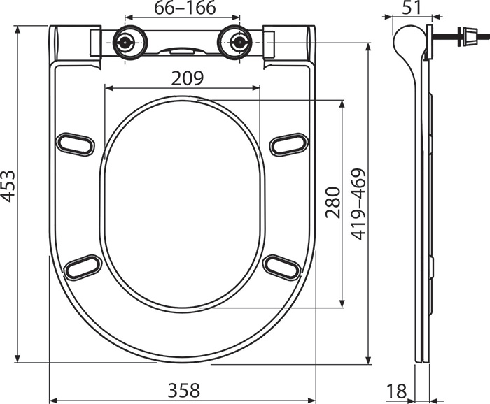 Сиденье Uni Chrome Slim